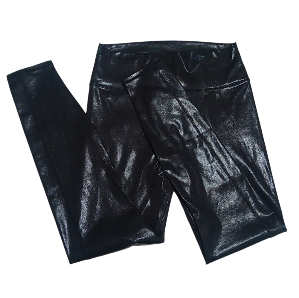 Fabletics Shiny Black Leggings
